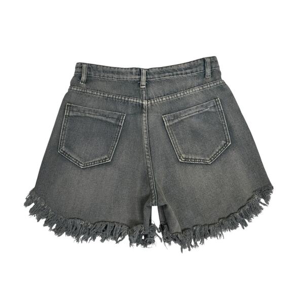 Misslook Women's S Exposed Button Fly Cutoff Jean Shorts - Picture 2 of 10